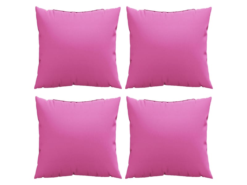  Lot de 4 coussins éparpillés tissu en polyester rose 60 x 60 cm cf60905  - Conforama A