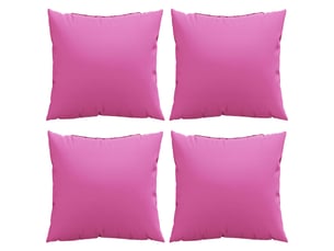 Lot de 4 coussins éparpillés tissu en polyester rose 60 x 60 cm cf60905