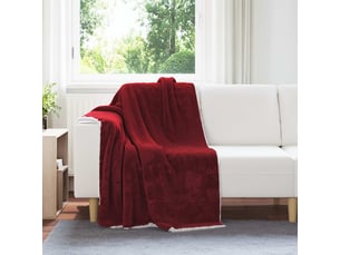 Plaid canapé bordeaux 130x150 cm 1 kg polaire
