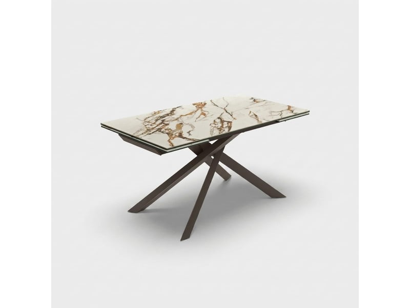  Table extensible en céramique et métal 160240x90 hover  - Conforama A