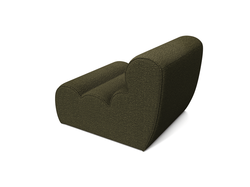  Fauteuil en tissu bouclette kaki loft 1LOFTBKK - Conforama E