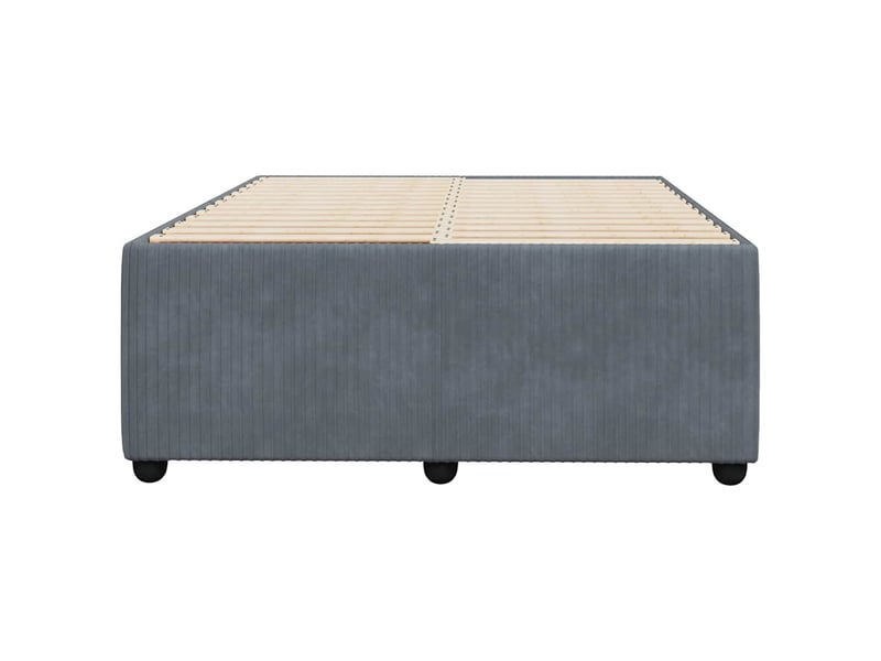  Lit double- lit adulte -  cadre de lit sans matelas gris foncé 120x200 cm velours  - Conforama C