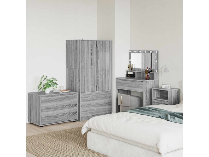 Armoire de rangement, commode de rangement 80 x 48 x 57 cm bois d'ingénierie shl9909  - Conforama B