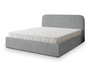 Lit coffre 200x200 cm <strong>MASSENO</strong> <strong></strong> coloris gris