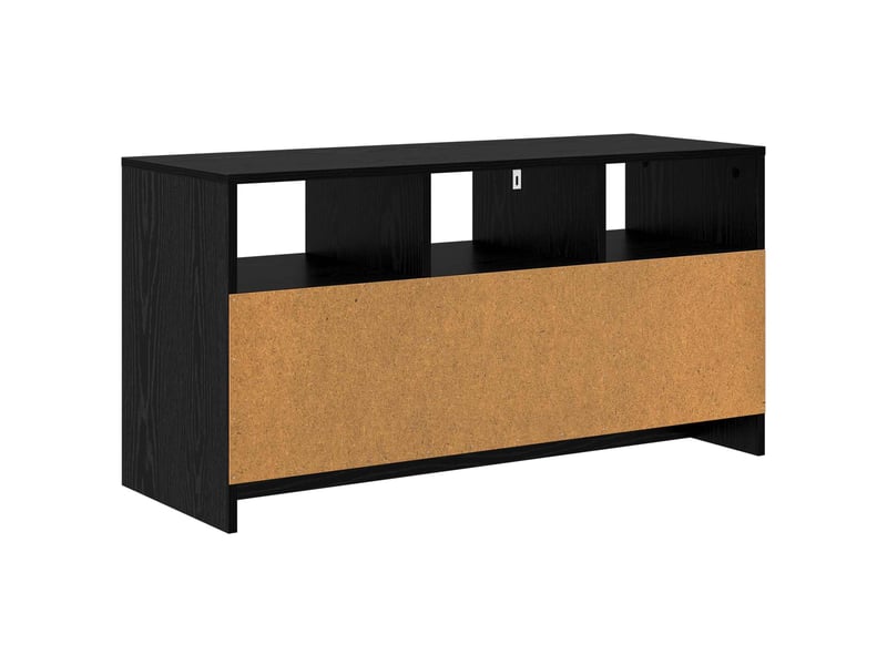  Meuble tv - banc tv - meuble de rangement 102 x 37,5 x 52,5 cm chêne noir bois d'ingénierie  - Conforama E