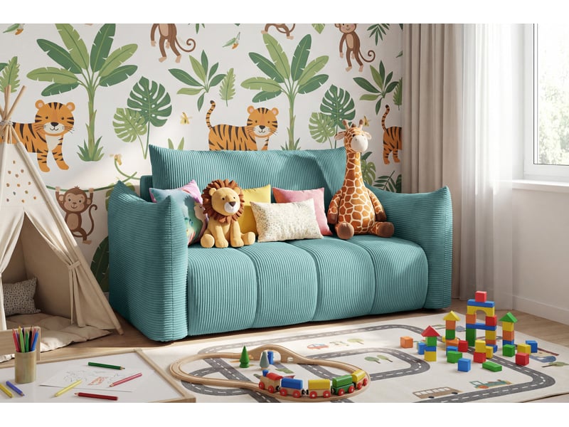 Canapé américain flo, avec fonction couchage, pour enfants, poso, bleu (26) - Conforama B