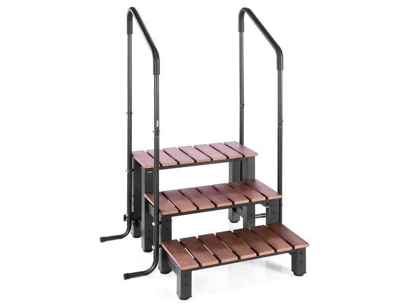 Vevor escalier de spa marchepied de piscine 640,08 mm à 3 marches avec rampe  - Conforama A