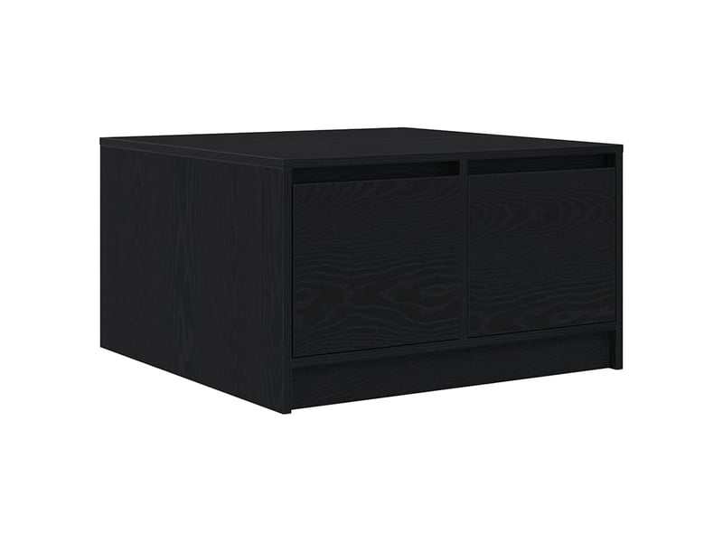  Table basse - table de salon - table à thé avec tiroirs chêne noir 70,5x70x40 cm  - Conforama A