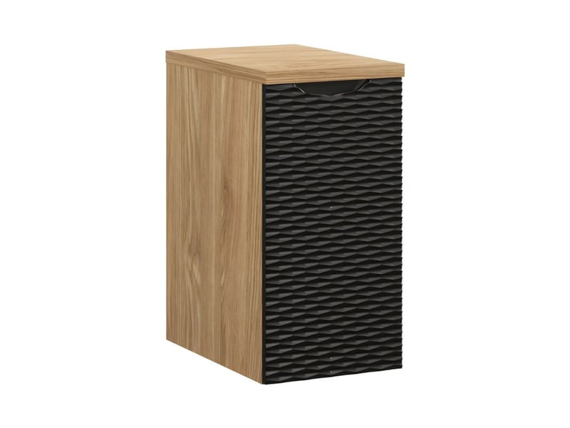 Ensemble de salle de bain yoka noir : meuble de rangement 30 cm + plan pour vasque - Conforama A
