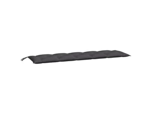 Coussin de banc de jardin, coussin d'assise anthracite 180x50x7 cm tissu oxford cf52641