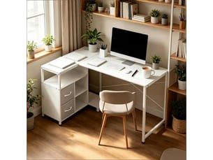 Bureau enfant 120 cm coloris blanc
