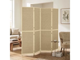 Paravent interieur en bambou 4 panneaux 180x180cm, séparateur de pièce pliable et portable, style bohème, bois naturel