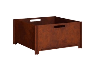 Brasero exterieur, foyer camping foyer de cheminée rouillé 60x60x30cm acier patiné shl5591