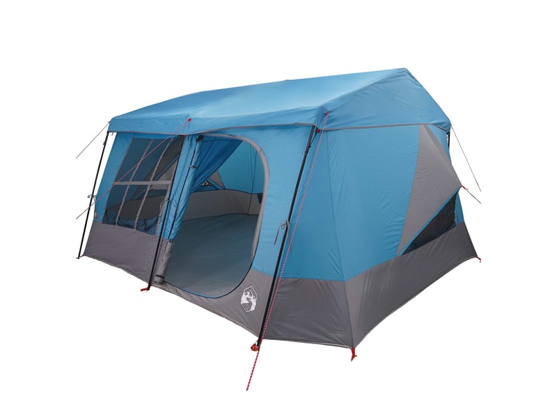  Tente de camping, tente familiale avec auvent imperméable 9 personne bleu  - Conforama A