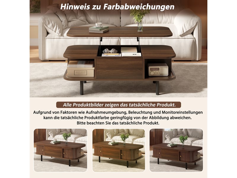 Table basse relevable 101 x 51 cm en mdf - Conforama R
