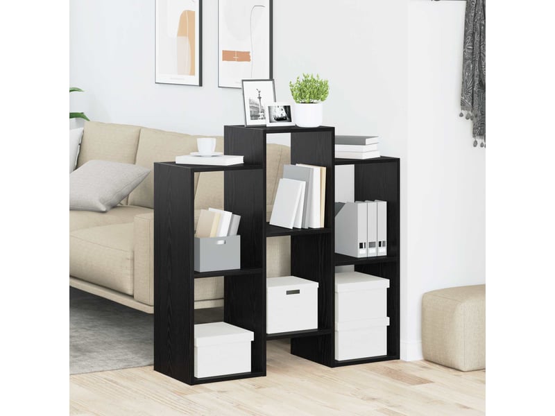  Buffet - bahut - meuble de rangement chêne noir 90 x 30 x 90 cm  - Conforama D