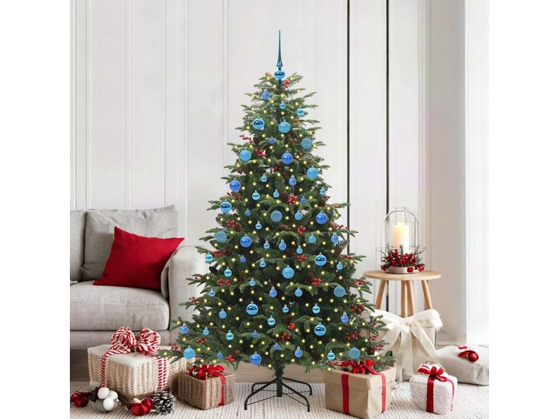  Sapin de noël, arbre de noël artificiel vert 180 cm pvc, métal et plastique cf61434  - Conforama B