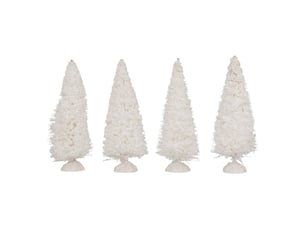 Lot de 4 accessoires village sapin assorti