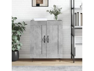 Buffet - bahut - meuble de rangement gris béton 69,5x34x90 cm bois d'ingénierie
