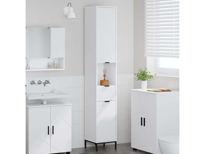 Cabinet de salle de bain, armoire salle de bain blanc 31,5 x 33 x 190 cm cf65238 - Conforama B