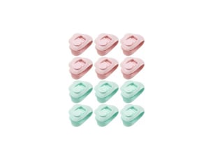 Fitlab-lot de 12 clips de fixation pour housse de couette en plastique sans épingles pour maintenir les coins en place, fixation pour coussins, rideaux, décoration, rose et bleu