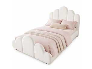 Lit simple 90x200 cm <strong>OKMYHOME</strong>  <strong></strong> coloris beige