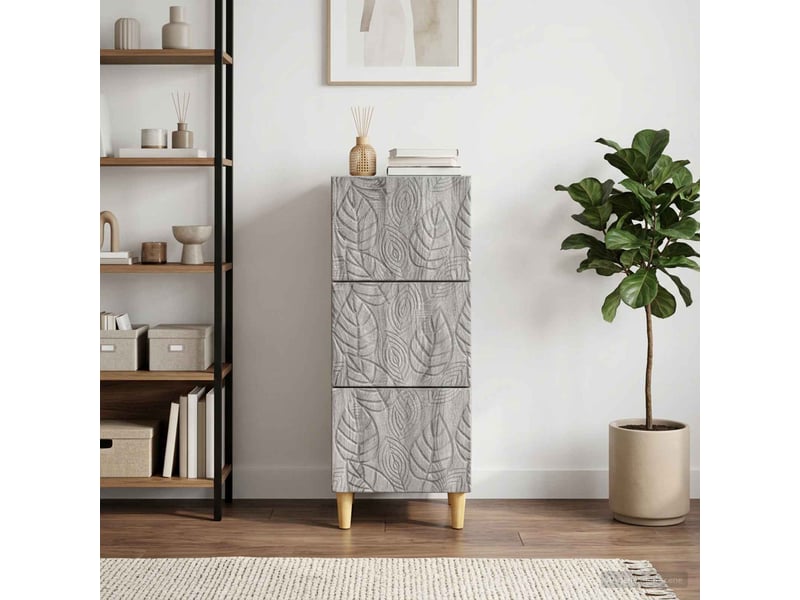  Armoire de rangement bureau, armoire à tiroirs sonoma gris 33 x 34,5 x 90 cm shl3795  - Conforama C