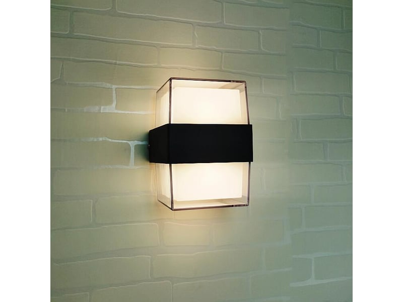  Applique murale led intérieur, ip65  aluminium noir up-and-down éclairage luminaires 7914674605 - Conforama C