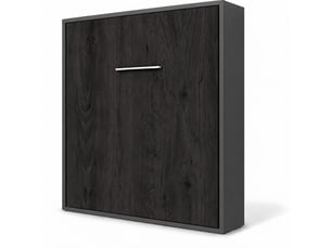 Lit escamotable vertical kola – seulement 34,5cm de profondeur, le confort d’un vrai lit-140x200-cadre anthracite-façade carbone
