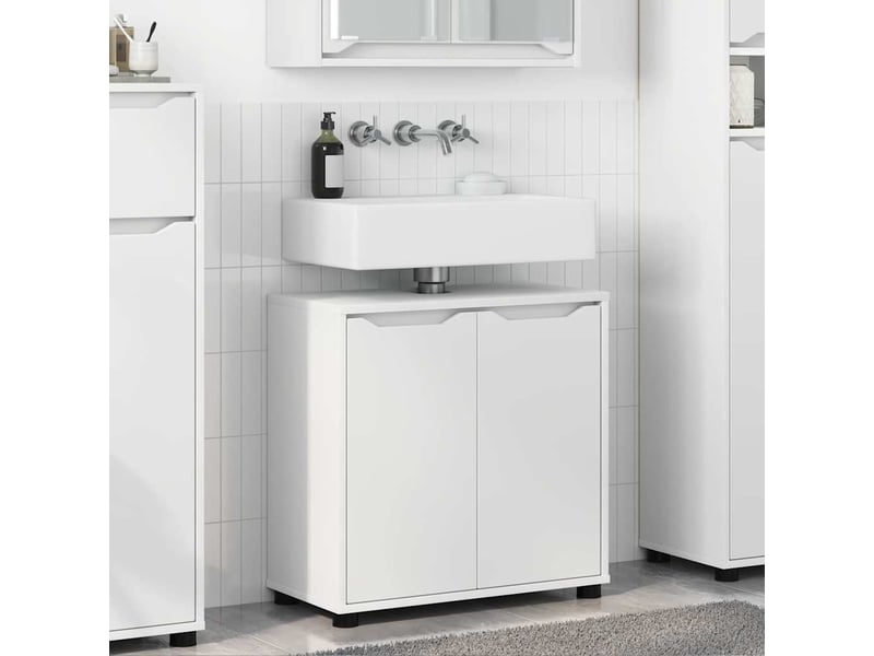  Armoire de lavabo de salle de bain blanc 60x30x60 cm  - Conforama B