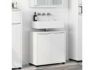 Armoire de lavabo de salle de bain blanc 60x30x60 cm