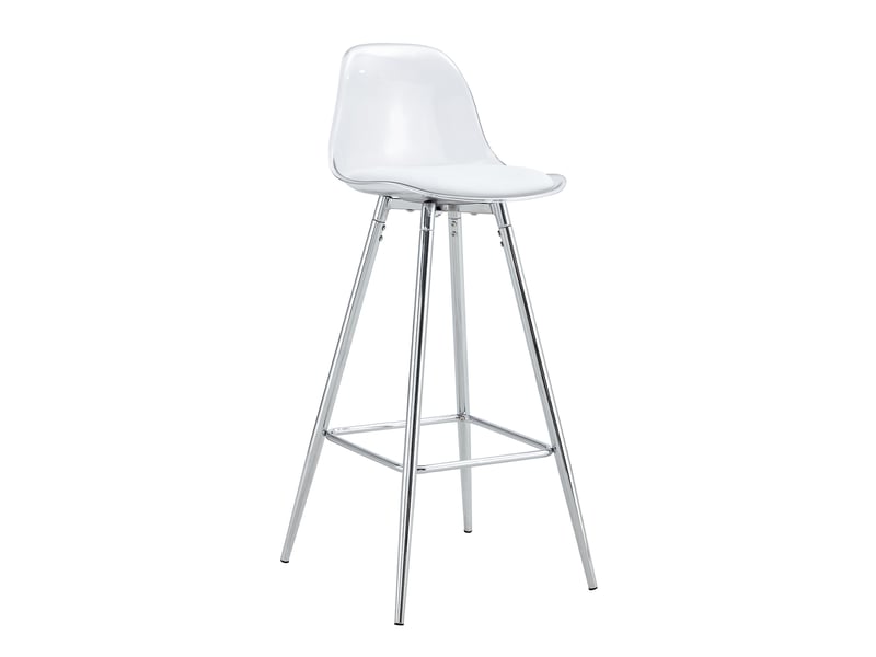  Lot de 2 chaises transparentes avec piètement en métal argenté W3658P368329 - Conforama A