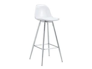 Lot de 2 chaises transparentes avec piètement en métal argenté