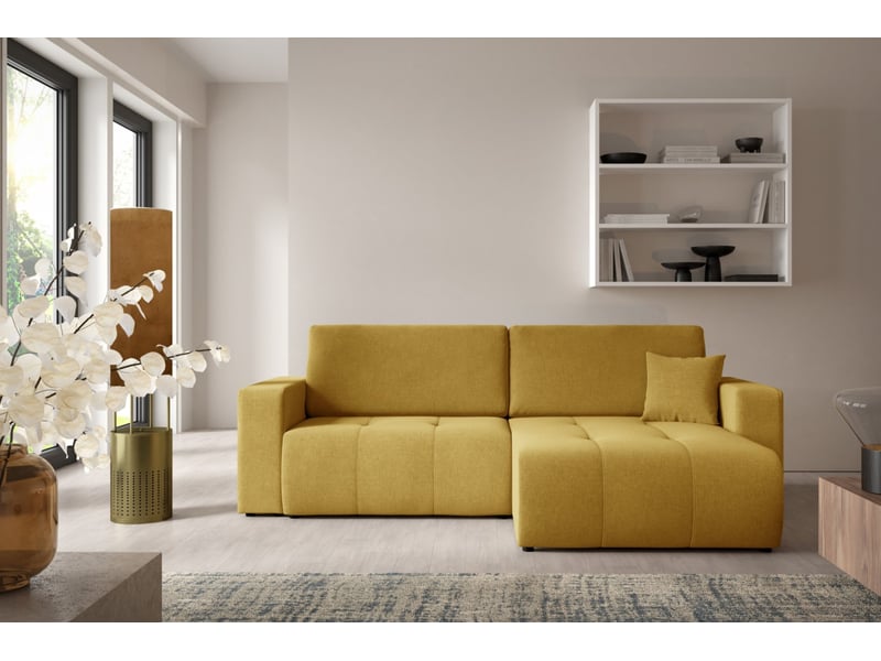  Canapé d'angle convertible molinio l jaune  - Conforama B