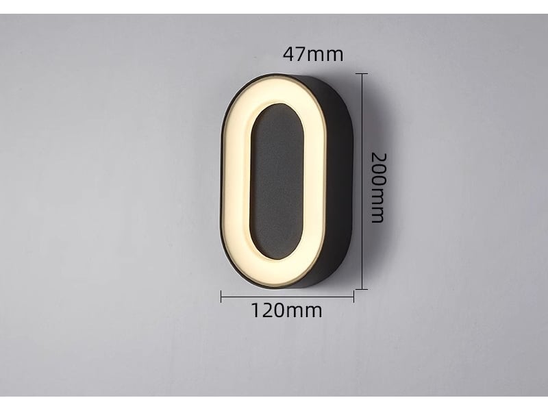  Plafonnier led 12w intérieur et extérieur 3000k – lumière chaude, 200x45 mm  - Conforama B