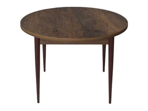 Table de repas ronde avec pieds métal tor marron