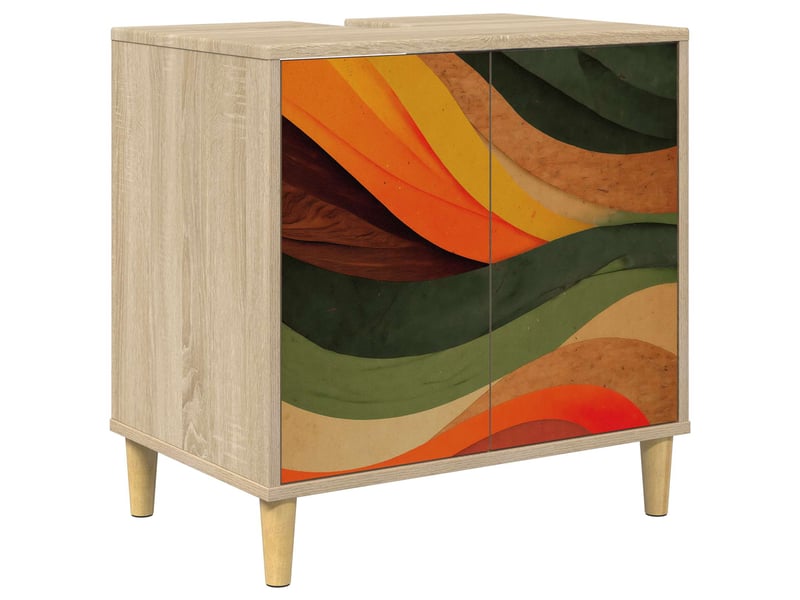  Armoire de salle de bain, meuble de rangement bonn sonoma 60x40x60 cm  - Conforama A