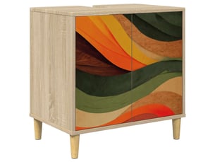 Armoire de salle de bain, meuble de rangement bonn sonoma 60x40x60 cm
