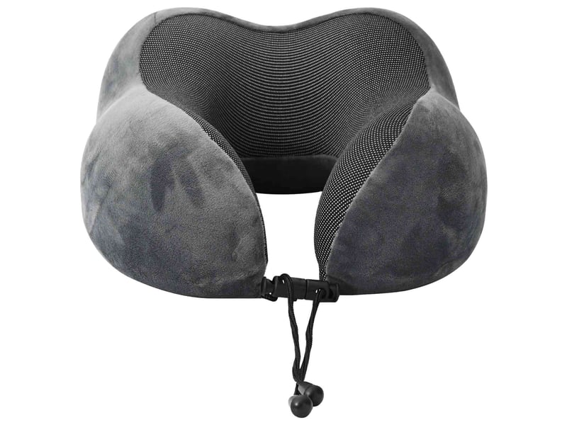 Coussin de voyage pour le cou gris mousse à mémoire de forme cf56382 - Conforama D