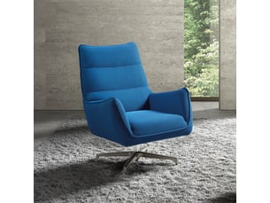 Fauteuil fixe pivotant  <strong>ALTOBUY</strong> <strong>RIVOLI</strong> Tissu bleu vendu A l'unité