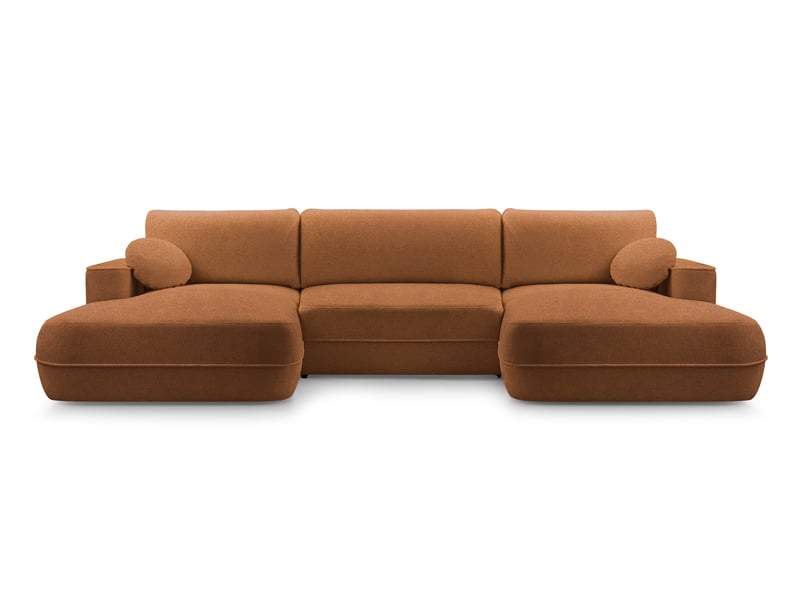 Canapé en u avec fonction lit peoni 364 cm cuivre élégant Peoni - Conforama A