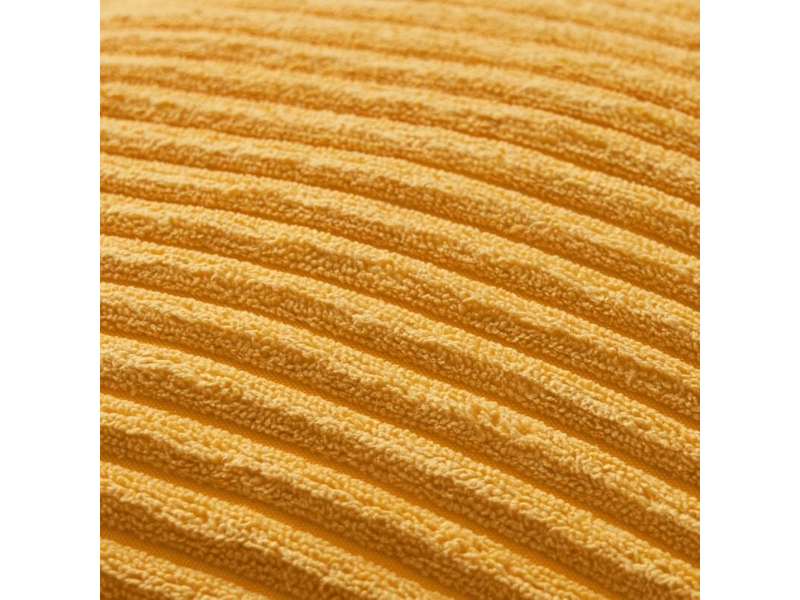  Housse coussin 45 x 45 cm enfant jaune moutarde motif à rayures croisés housses de coussin lot de 2  - Conforama E