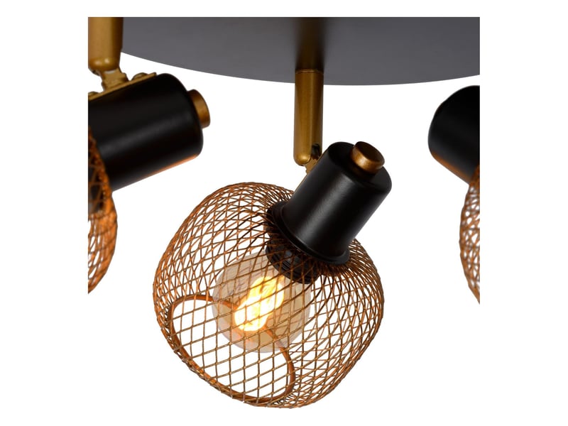Spot plafond diam. 37 cm 3xe14 or mat noir - lucide - maren  - Conforama B