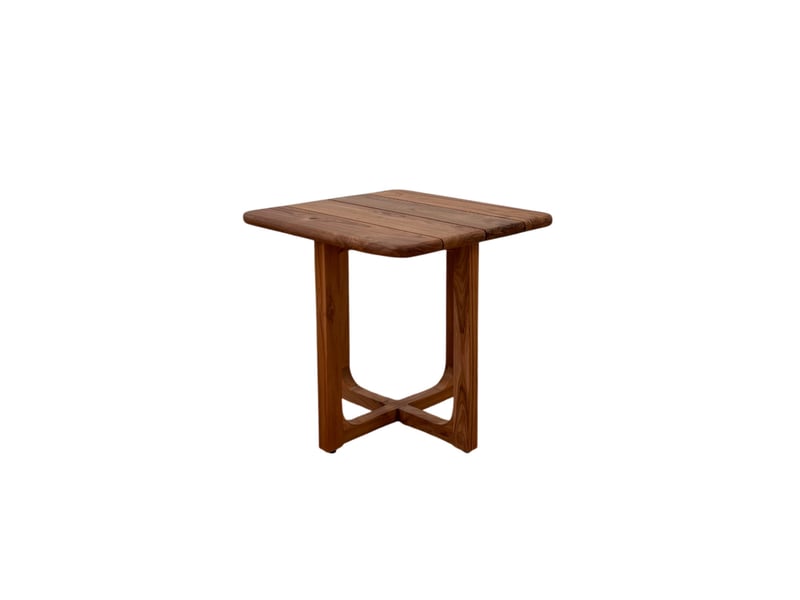  Table d'appoint carrée en bois de teck  - Conforama C