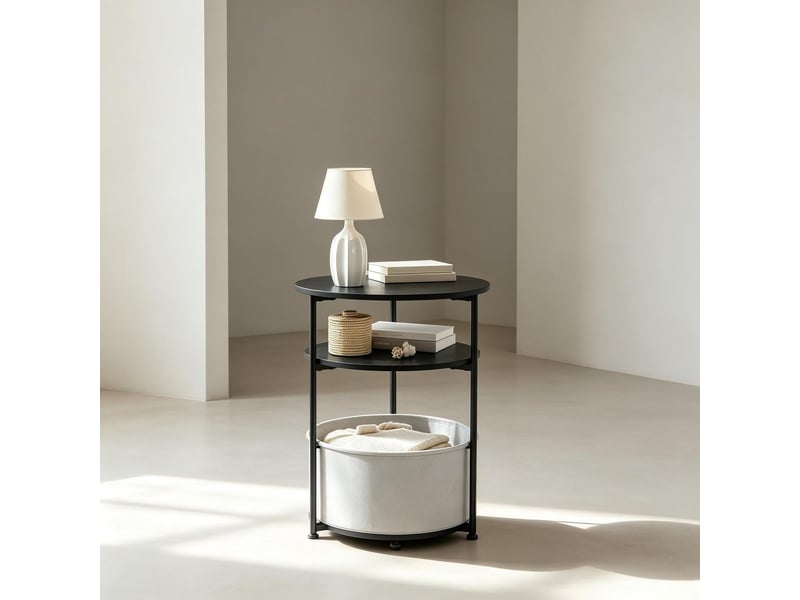 Table basse forme ronde style moderne usage polyvalent  - Conforama E