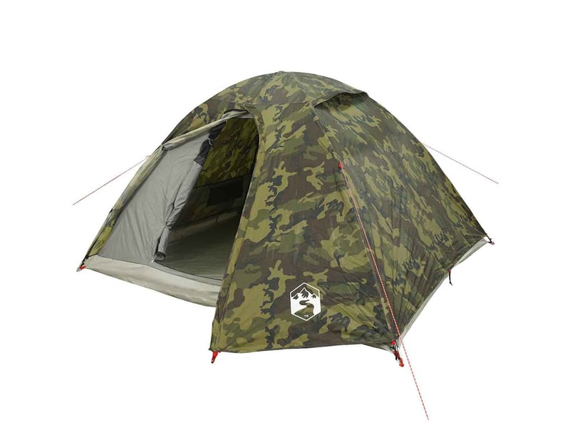  Tente de camping, tente à dôme 4 personnes camouflage imperméable shl41343  - Conforama D