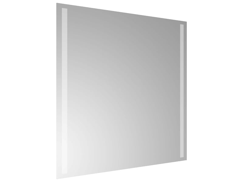 Miroir de salle de bain, miroir de toilette led transparent 60 x 60 cm verre trempé cf62598 - Conforama D
