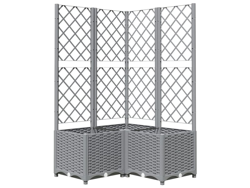  Jardinière - cache-pot de jardin gris clair 80 x 80 x 136 cm  - Conforama A