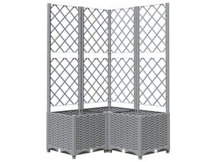 Jardinière - cache-pot de jardin gris clair 80 x 80 x 136 cm