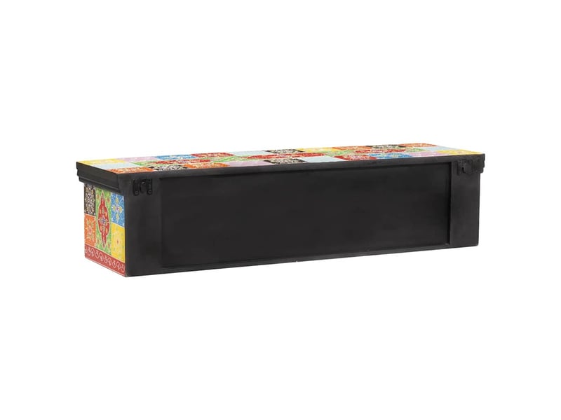  Meuble tv - banc tv - meuble de rangement multicolore 100 x 30 x 24 cm bois de manguier massif  - Conforama D